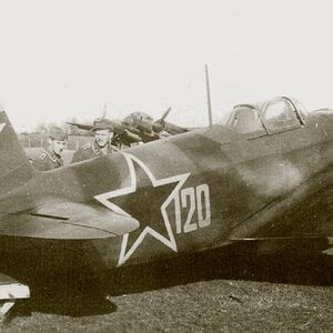 Yakovlev Yak-7B late series, "Yellow 120" captured by Germans, Hungary 1945