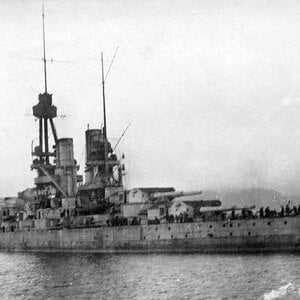 S.M.S Bayern, the German Bayern-class dreadnought battleship in Scapa Flow (2)