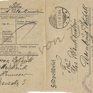 Reserve Lazarett Quakenbrück Feldpostbrief 1918