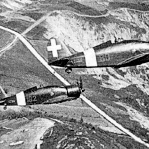 Fiat G.50 Freccia, "Red 90" and "Red 182" of an unknown training unit/ Gruppo Complementare, Italy-1942 (1)