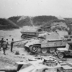 A captured German armoured stuff, 1944