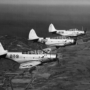 Douglas TBD-1 Devastators of VT-2 squadron , ca 1938/1939