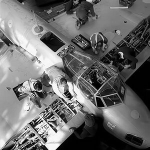 De Havilland Mosquito at assembling line