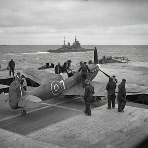 Supermarine Seafire of the no. 801 Squadron FAA, HMS Furious