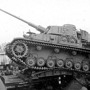 Pz.Kpfw. IV of the Panzer-Abteilung 55 of the 233rd Reserve Panzer Division onto a railway platform in Viborg, 1944 (1)