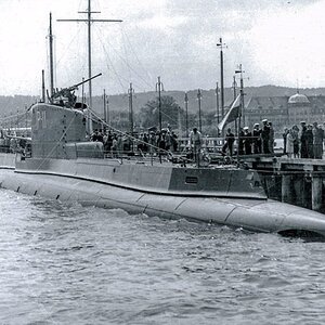 A post-war image of ORP Sęp in 50'