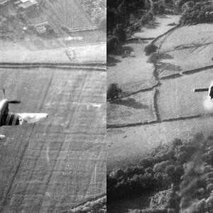 A Hawker Tempest pilot pursues a German V-1 flying bomb over England (2)