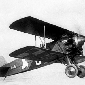 PWS-A, licenced Avia BH-33, the military no. 4-3 of 122 Fighter Squadron.