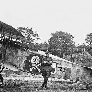 Fokker D.VII , CWL no. 22.05 of the Polish 15th FS named "Memento Mori" in 20'