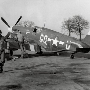 NA P-51B Mustang, Peggy II, s/n 43-6737, GQ-U, the 355th FS, the 354th FG