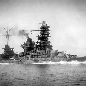 IJN Ise battleship after modernization in 1943