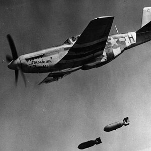 NA P-51D Mustang s/n. 44-13704, code B7-H,named "Ferocious Frankie" of the  374thFS, 361st FG (2)