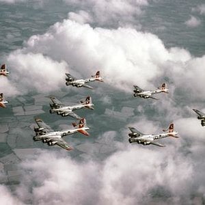 B-17s Train Over England, 1942