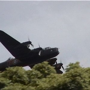 BBMF Lancaster over Bletchley Park UK