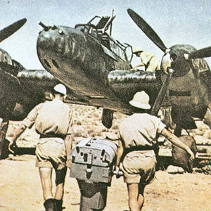 Me-110 Recon aircraft awaits its load.