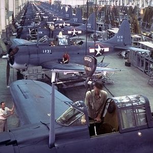 SBD Dauntless production line, 1942