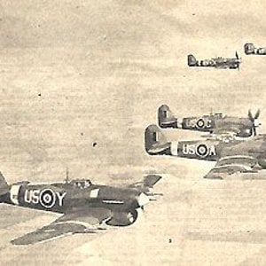 Two flights of Hawker Typhoon