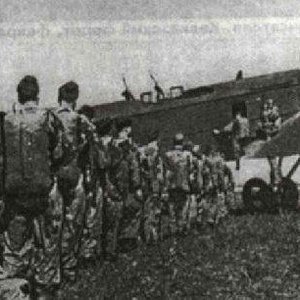 Tupolev Tb-3 loading paratroopers