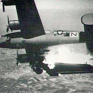 B-24 going down in flames