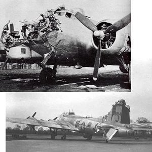 Damaged B-17