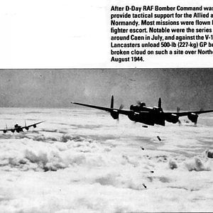 Bomber command Lancs in daylight raid