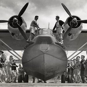 Pulling a Catalina out of the water, 1942