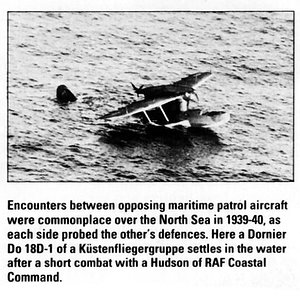 Dornier 18D-1 sinks after fight with RAF Hudson in English Channel
