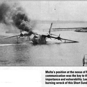 Wrecked Sunderland at Malta