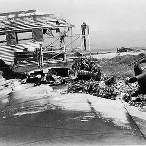 JU52 Gutted by direct hit on Crete