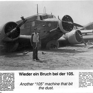 JU52 with ripped off Undercarriage at Crete