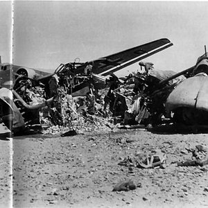 ju52s wrecked by artillery fire on crete