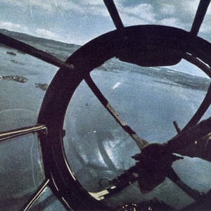 He-111, view from the bomb aimers position.