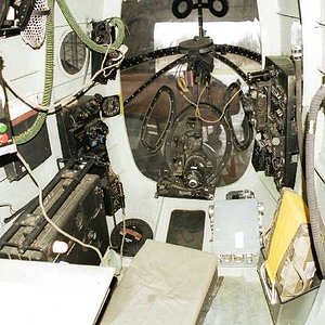 Handley Page Halifax - Bomb Aimers Position from Navigators Desk