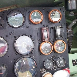 Close up of Instrument Panel - Avro Anson