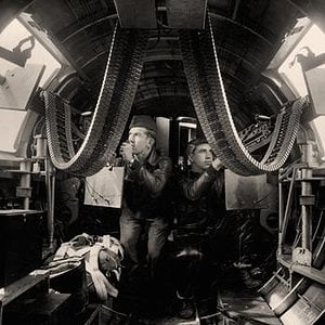 B-17 Waist Gunners Man .50 Cals