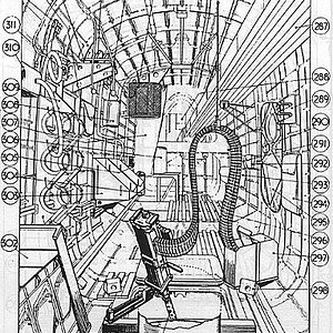 Short Stirling - View aft from under-gunner's position (MkIII only)