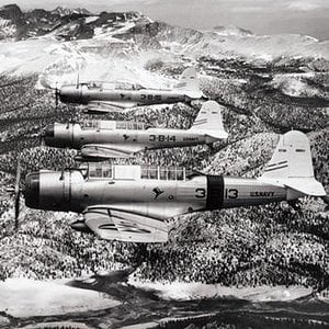 Vought Vindicators, WW II early dive bombers