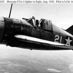 A F2A-3 on patrol in August of 1942