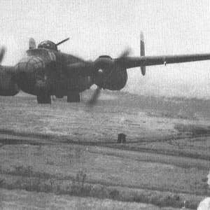 B-25 dropping parachute bombs