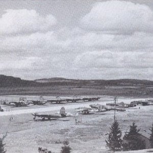 The flight line at Presque Isle, Maine, August 1943