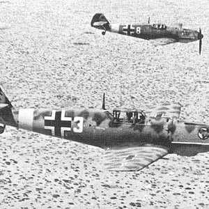 Me-109s over North Africa
