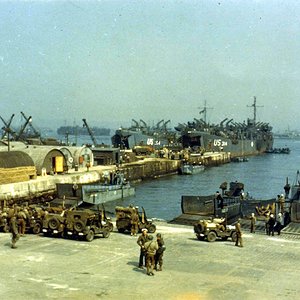 A port in England 1944 D-Day