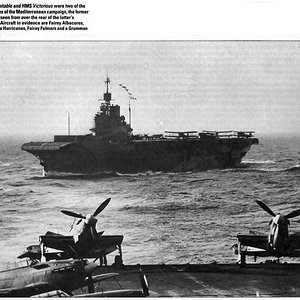 HMS Indomitable + HMS Victorious in the Med