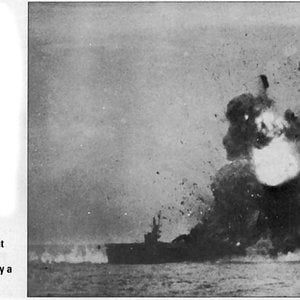 Kamikaze A6Ms hit on the USS St Lo