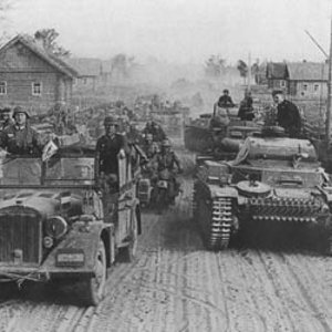German Tanks and troops