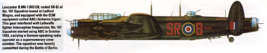 101sdn Lancaster fitted with ABC (AirBorne Cigar) ECM