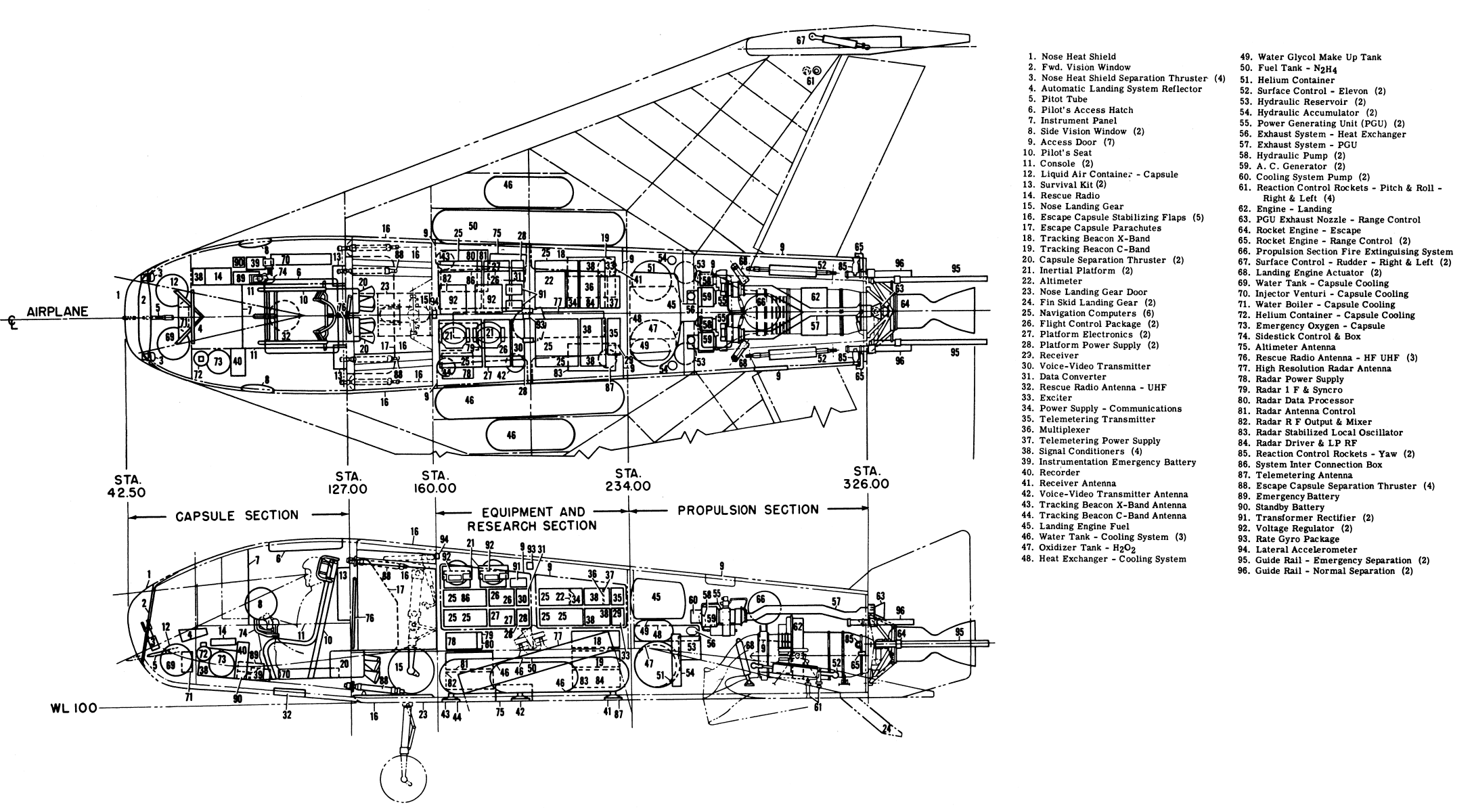 1959 Martin-Bell Dyna Soar Inboard Profile