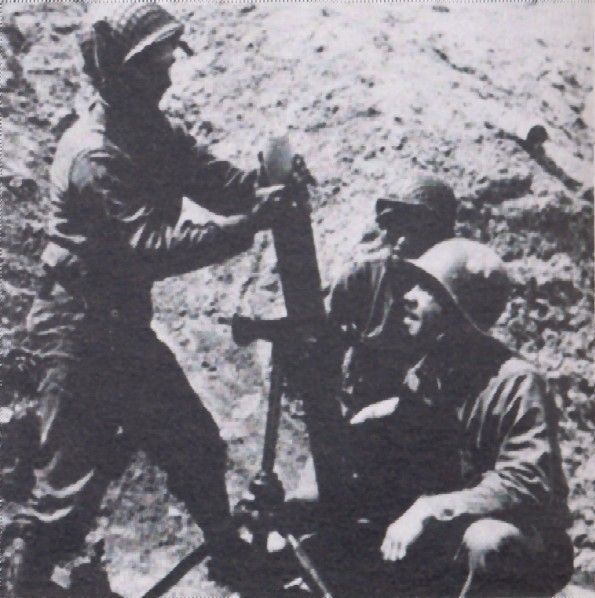 81 mm (3.1 in) M1 Mortar on Mount M1