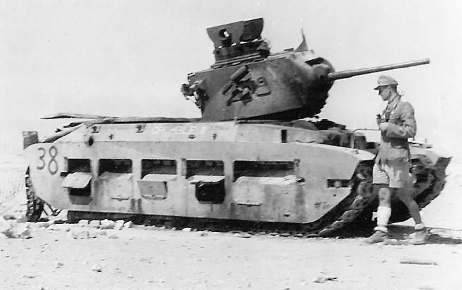 A-12  Matilda II knocked out in North Africa (1)