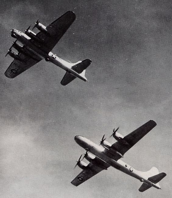 A B-17 and a B-29